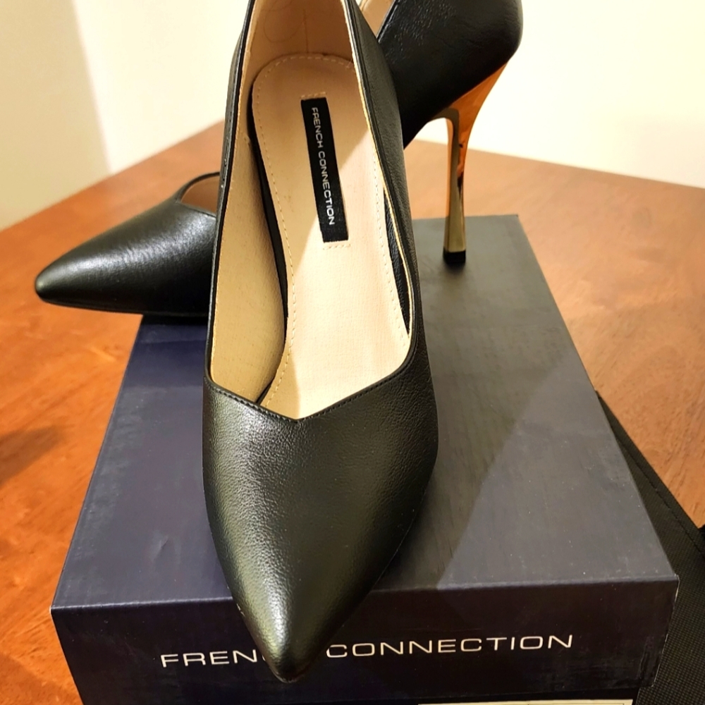 Black and Gold Heels